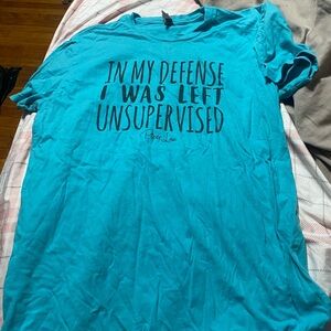 Next Level Apparel Blue Graphic Tee